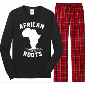 African Roots Black History Month Africa Map Descendants Gift Long Sleeve Pajama Set