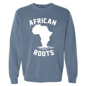 African Roots Black History Month Africa Map Descendants Gift Garment-Dyed Sweatshirt