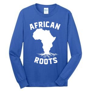 African Roots Black History Month Africa Map Descendants Gift Tall Long Sleeve T-Shirt