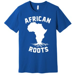 African Roots Black History Month Africa Map Descendants Gift Premium T-Shirt