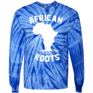 African Roots Black History Month Africa Map Descendants Gift Tie-Dye Long Sleeve Shirt