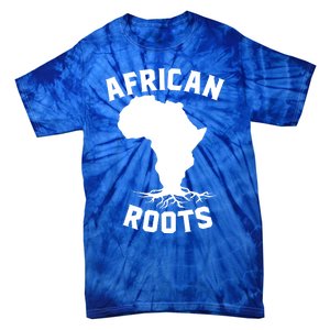 African Roots Black History Month Africa Map Descendants Gift Tie-Dye T-Shirt