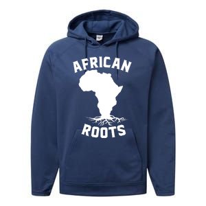 African Roots Black History Month Africa Map Descendants Gift Performance Fleece Hoodie