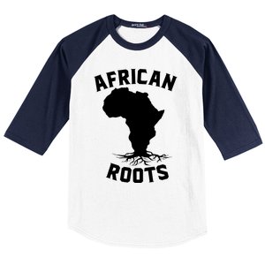 African Roots Black History Month Africa Map Descendants Gift Baseball Sleeve Shirt