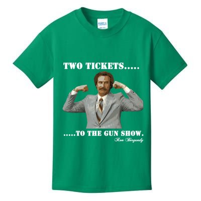 Anchorman Ron Bergundy Gun Show (1) Kids T-Shirt
