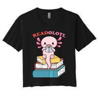 Axolotl Read Book Women's Crop Top Tee