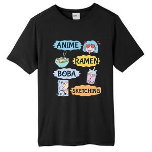 Anime Ramen Boba Sketching Kawaii Girl Anime Lover Gift Tall Fusion ChromaSoft Performance T-Shirt