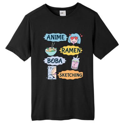 Anime Ramen Boba Sketching Kawaii Girl Anime Lover Gift Tall Fusion ChromaSoft Performance T-Shirt