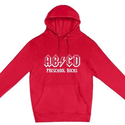 ABCD Rocks Back To School Preschool Rocks Funny Teacher Premium Pullover Hoodie