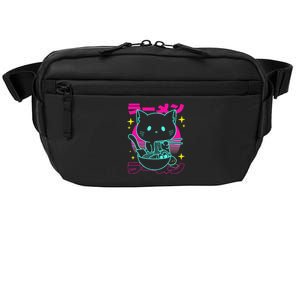 Anime Ramen Cat Retro Japanese Noodles Aesthetic Kawaii Cat Crossbody Pack