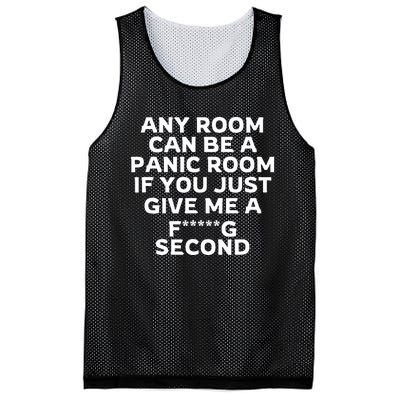 Any Room Can Be A Panic Room If You Give Me A Second Mesh Reversible Basketball Jersey Tank