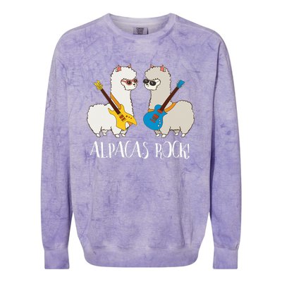 Alpacas Rock! Cute Funny Alpaca Lover Alpaca Fan Colorblast Crewneck Sweatshirt