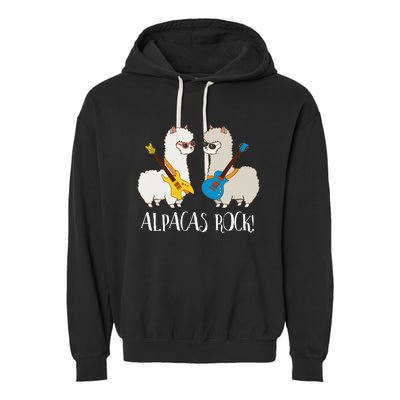 Alpacas Rock! Cute Funny Alpaca Lover Alpaca Fan Garment-Dyed Fleece Hoodie