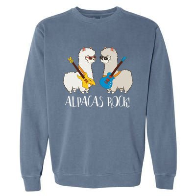 Alpacas Rock! Cute Funny Alpaca Lover Alpaca Fan Garment-Dyed Sweatshirt