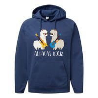 Alpacas Rock! Cute Funny Alpaca Lover Alpaca Fan Performance Fleece Hoodie