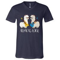 Alpacas Rock! Cute Funny Alpaca Lover Alpaca Fan V-Neck T-Shirt