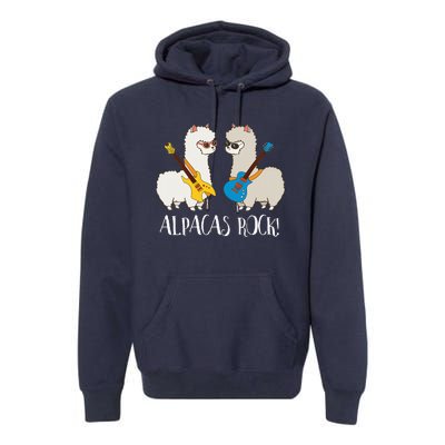 Alpacas Rock! Cute Funny Alpaca Lover Alpaca Fan Premium Hoodie