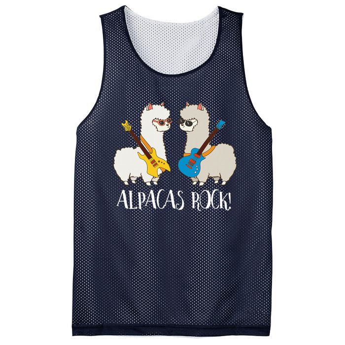 Alpacas Rock! Cute Funny Alpaca Lover Alpaca Fan Mesh Reversible Basketball Jersey Tank