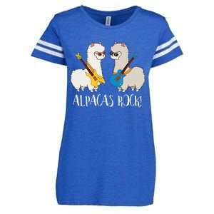 Alpacas Rock! Cute Funny Alpaca Lover Alpaca Fan Enza Ladies Jersey Football T-Shirt