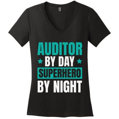 Auditor Review Compliance Finance Auditor Women's V-Neck T-Shirt