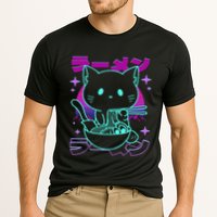 Anime Ramen Cat Retro Japanese Noodles Aesthetic Kawaii Cat Cooling Performance Crew T-Shirt