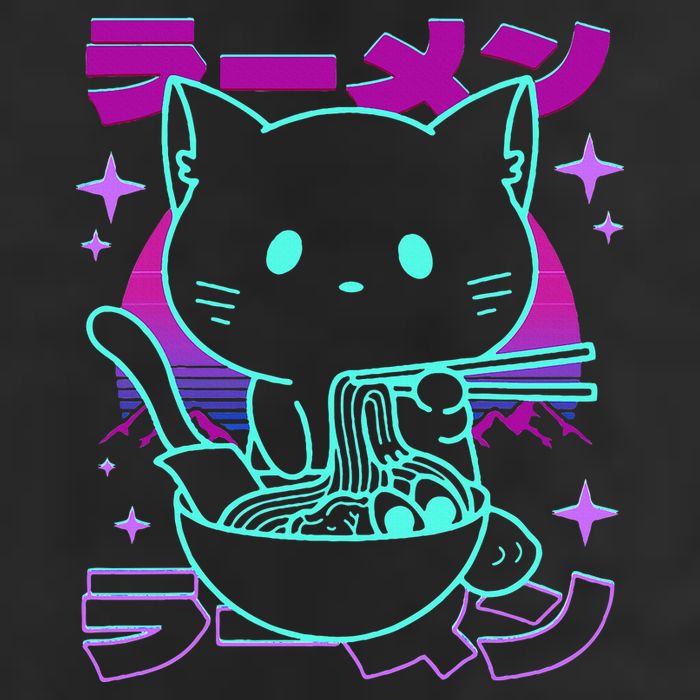 Anime Ramen Cat Retro Japanese Noodles Aesthetic Kawaii Cat Adult Drive Performance Visor