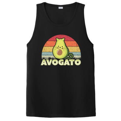 Avogato Retro Cat Avocado Cinco De Mayo Gift PosiCharge Competitor Tank