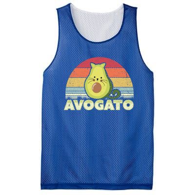 Avogato Retro Cat Avocado Cinco De Mayo Gift Mesh Reversible Basketball Jersey Tank