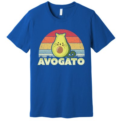 Avogato Retro Cat Avocado Cinco De Mayo Gift Premium T-Shirt