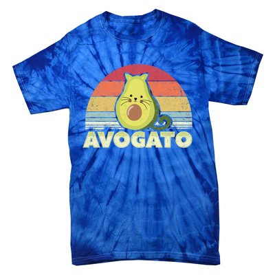 Avogato Retro Cat Avocado Cinco De Mayo Gift Tie-Dye T-Shirt