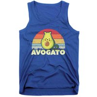 Avogato Retro Cat Avocado Cinco De Mayo Gift Tank Top