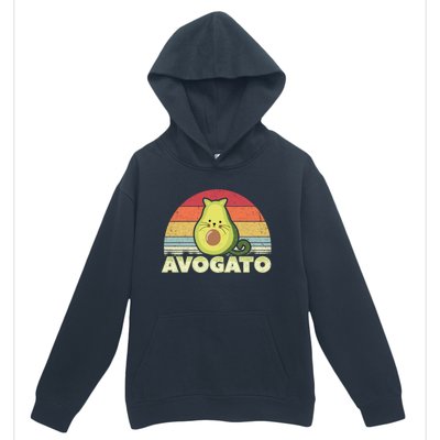 Avogato Retro Cat Avocado Cinco De Mayo Gift Urban Pullover Hoodie