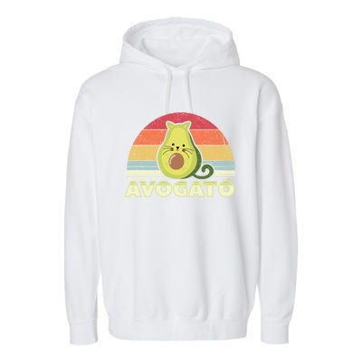 Avogato Retro Cat Avocado Cinco De Mayo Gift Garment-Dyed Fleece Hoodie