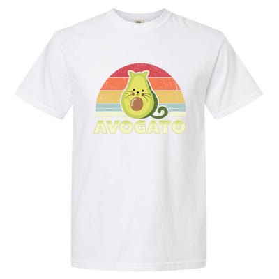 Avogato Retro Cat Avocado Cinco De Mayo Gift Garment-Dyed Heavyweight T-Shirt