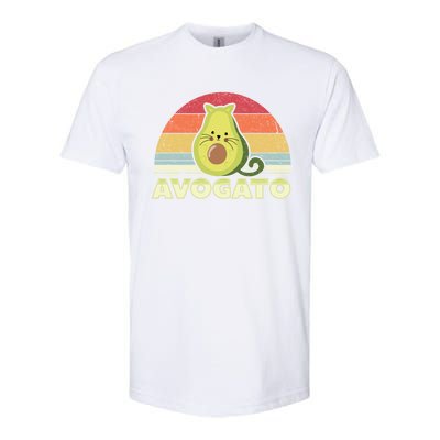 Avogato Retro Cat Avocado Cinco De Mayo Gift Softstyle® CVC T-Shirt