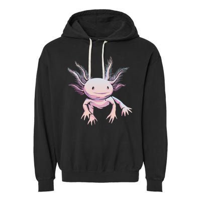 Axolotl Realistic Cute Salamander Amphibian Axolotl Lover Garment-Dyed Fleece Hoodie