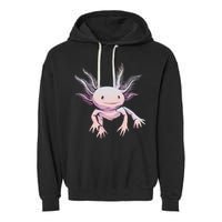 Axolotl Realistic Cute Salamander Amphibian Axolotl Lover Garment-Dyed Fleece Hoodie
