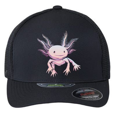 Axolotl Realistic Cute Salamander Amphibian Axolotl Lover Flexfit Unipanel Trucker Cap