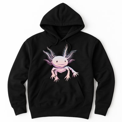 Axolotl Realistic Cute Salamander Amphibian Axolotl Lover Hoodie