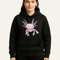 Axolotl Realistic Cute Salamander Amphibian Axolotl Lover Hoodie