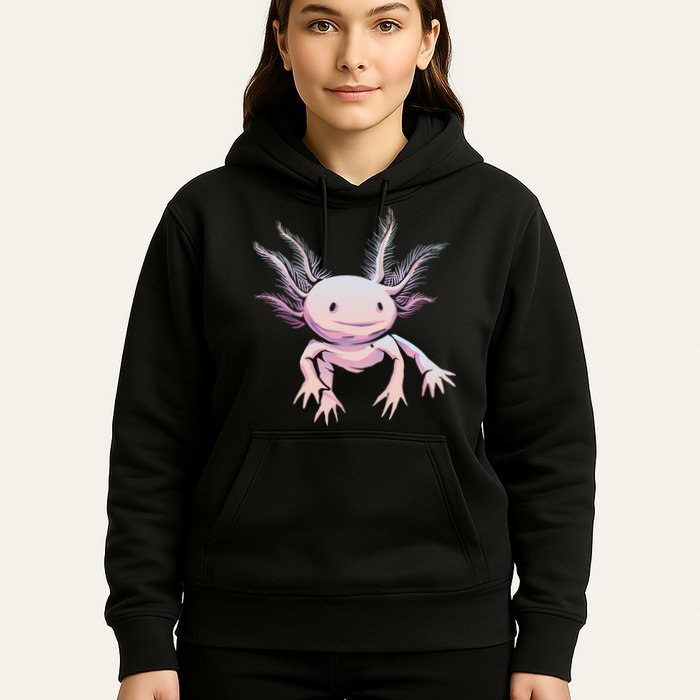 Axolotl Realistic Cute Salamander Amphibian Axolotl Lover Hoodie