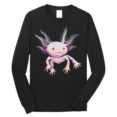 Axolotl Realistic Cute Salamander Amphibian Axolotl Lover Long Sleeve Shirt