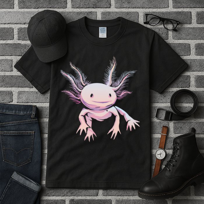 Axolotl Realistic Cute Salamander Amphibian Axolotl Lover Tall T-Shirt