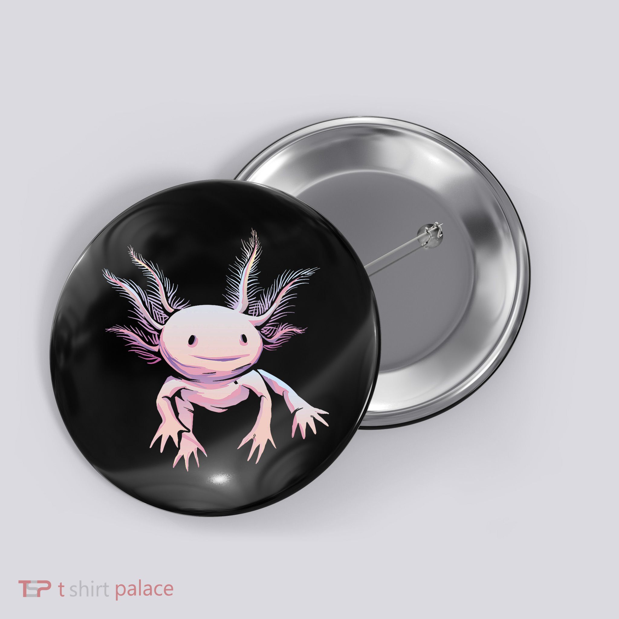 Axolotl Realistic Cute Salamander Amphibian Axolotl Lover Button