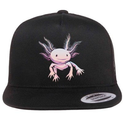 Axolotl Realistic Cute Salamander Amphibian Axolotl Lover Flatbill Hat