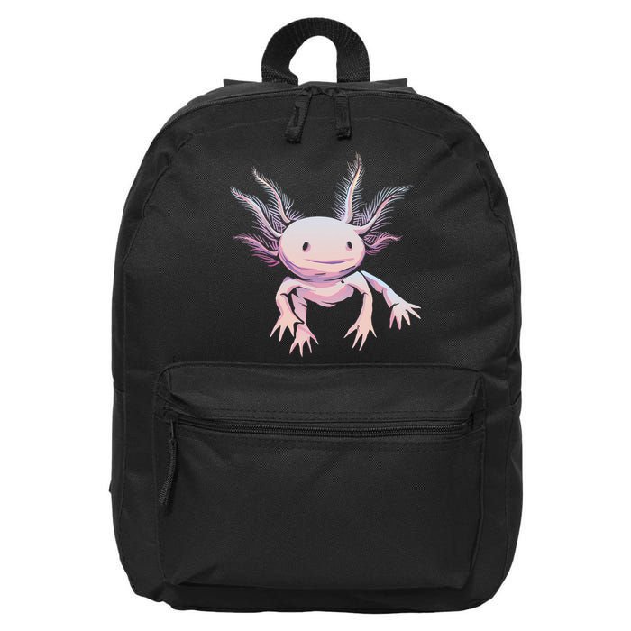 Axolotl Realistic Cute Salamander Amphibian Axolotl Lover 16 in Basic Backpack