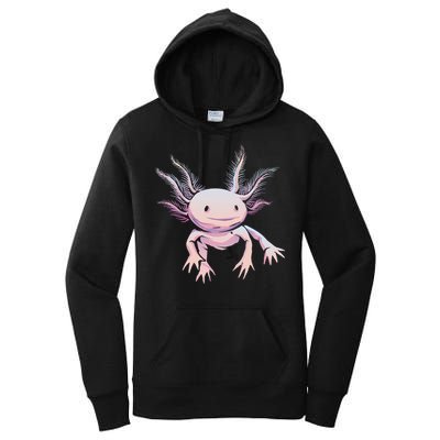 Axolotl Realistic Cute Salamander Amphibian Axolotl Lover Women's Pullover Hoodie