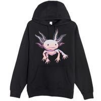 Axolotl Realistic Cute Salamander Amphibian Axolotl Lover Premium Pullover Hoodie