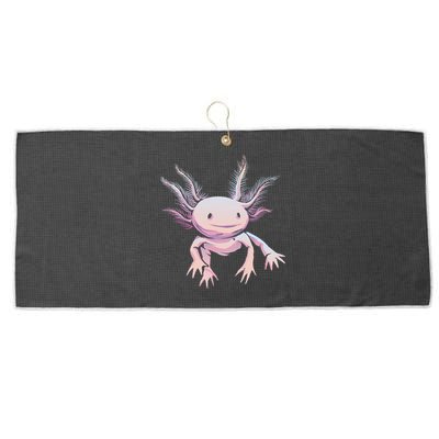 Axolotl Realistic Cute Salamander Amphibian Axolotl Lover Large Microfiber Waffle Golf Towel