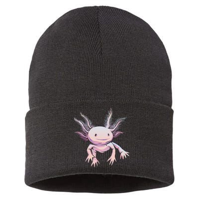 Axolotl Realistic Cute Salamander Amphibian Axolotl Lover Sustainable Knit Beanie